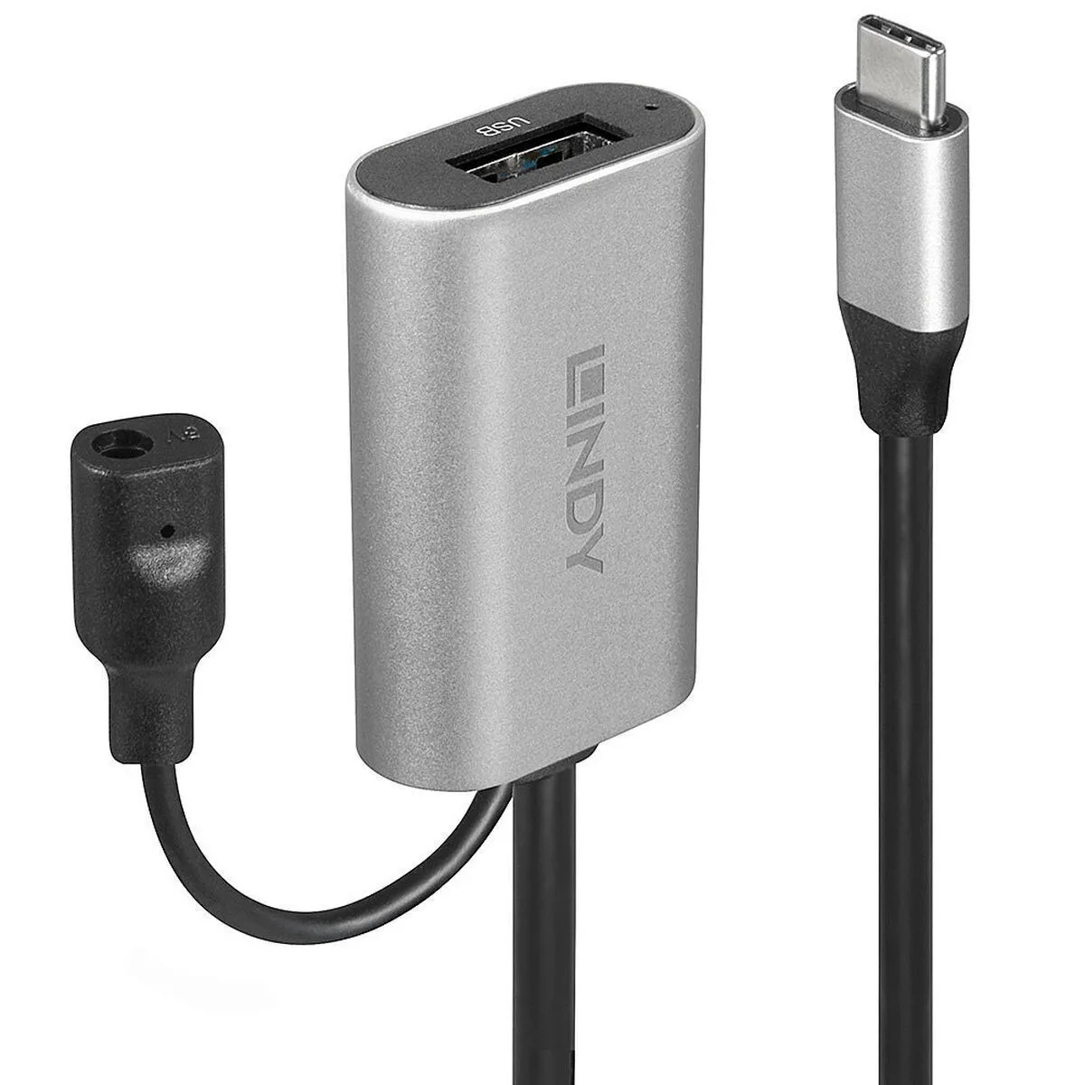 20240809134558_lindy_usb_c_male_3_5mm_usb_a_female_43270 Lindy Μετατροπέας USB-C male σε 3.5mm / USB-A female Ασημί 1τμχ 43270 - Image 1