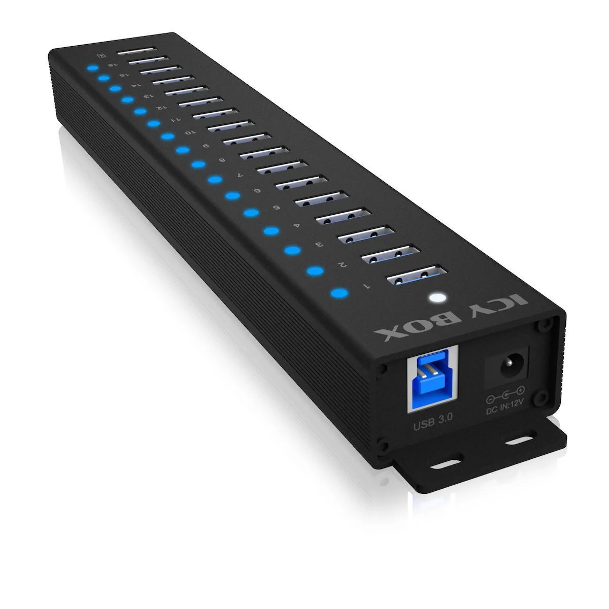 20240809135244_icy_box_usb_3_2_hub_16_thyron_me_syndesi_usb_a_thyra_fortisis_kai_exoteriki_parochi_reymatos_ib_hub1717_u3 Icy Box USB 3.2 Hub 16 Θυρών με σύνδεση USB-A & Θύρα Φόρτισης και Εξωτερική Παροχή Ρεύματος (IB-HUB1717-U3) - Image 1