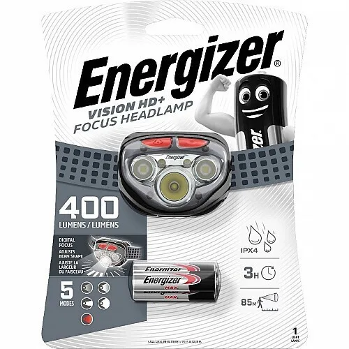Energizer Φακός Κεφαλής LED IPX4 με Μέγιστη Φωτεινότητα 400lm Vision Hd+ Focus 016-5288 - Image 1
