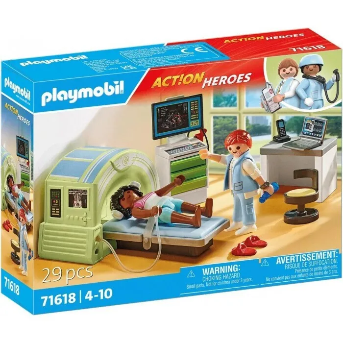 20240903154331_playmobil_action_gia_4_10_eton_71618 Playmobil Action Heroes Δωμάτιο Μαγνητικής Τομογραφίας για 4-10 ετών 71618 - Image 1