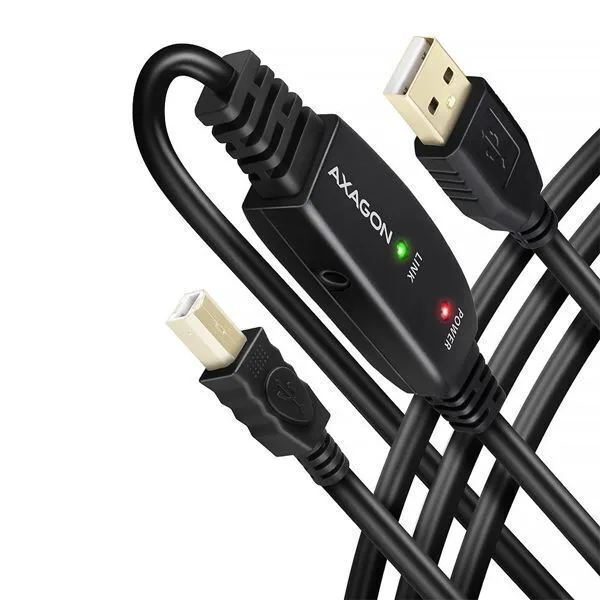 Axagon USB 2.0 Cable USB-A male - USB-B male Μαύρο 10m