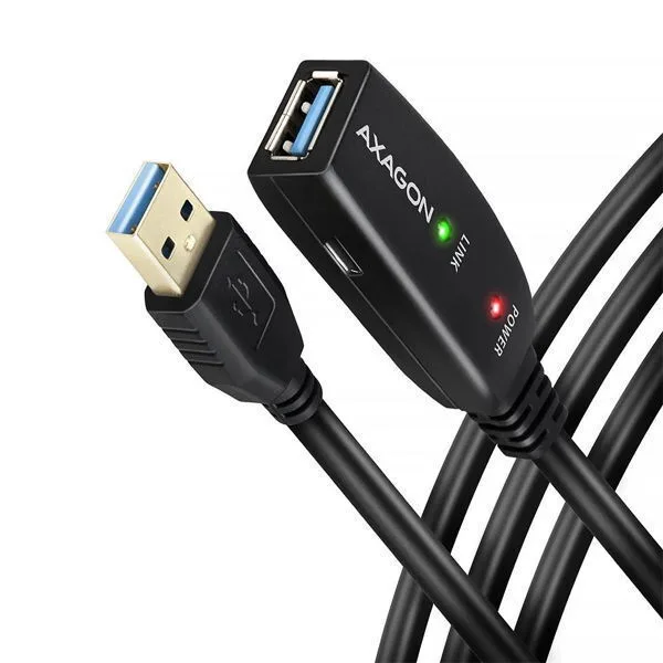 Axagon USB 3.0 Cable USB-A male - USB-A female Μαύρο 5m ADR-305