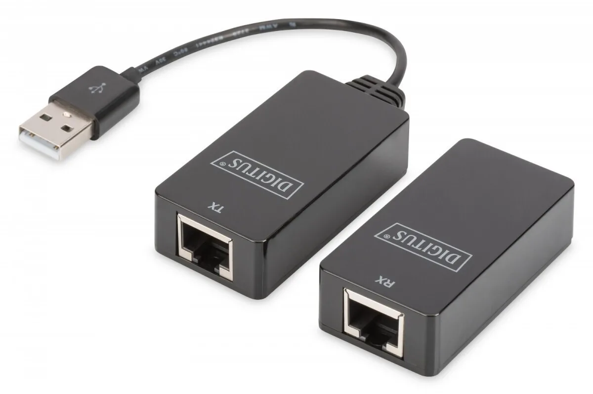 20240920120834_usb_1_1_extender_over_cat_5e_6_utp_sfp_up_to_45m_black_20cm Usb 1.1 Extender Over Cat.5e/6 Utp Sfp Up To 45m Black 20cm - Image 1