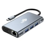 USB-C Docking Station με HDMI 4K PD Ethernet Ασημί