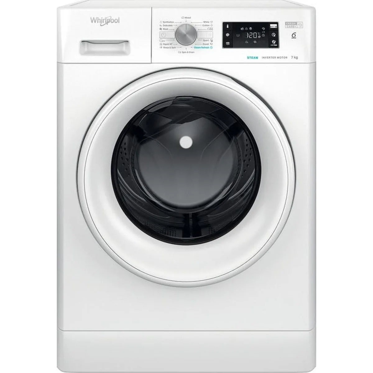 20240920141702_whirlpool_plyntirio_rouchon_7kg_1400_strofon_ffb_7469_wv_ee Whirlpool Πλυντήριο Ρούχων 7kg με Τεχνολογία Ατμού 1400 Στροφών 6th Sense FFB 7469 WV EE - Image 1
