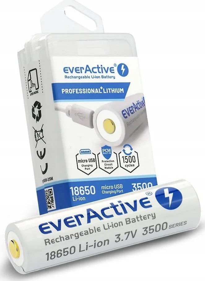 everActive Επαναφορτιζόμενη Μπαταρία 18650 Li-ion 3500mAh 3.7V 1τμχ - Image 1