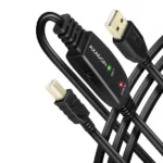 Axagon USB 2.0 Cable USB-A male - USB-B male Μαύρο 15m