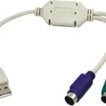 LogiLink AU0004A Μετατροπέας USB-A male σε PS/2 2x female Λευκό 1τμχ