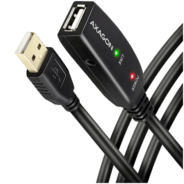 Axagon USB 2.0 Cable USB-A male - USB-A female Μαύρο 15m