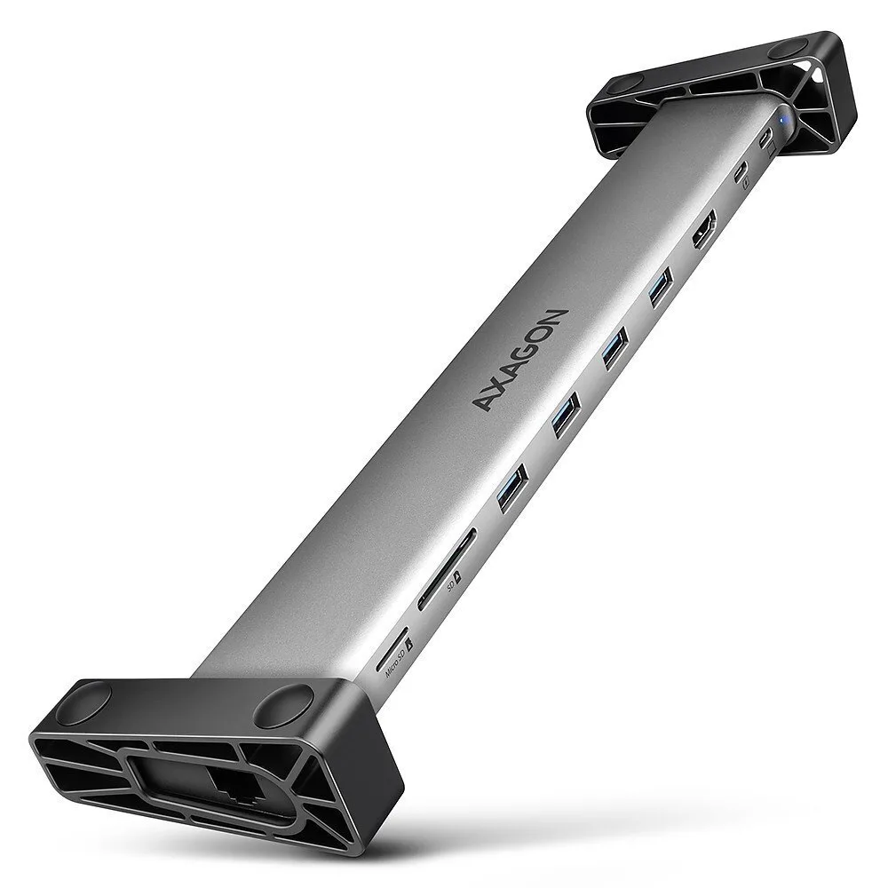 20241002142455_axagon_usb_c_docking_station_me_hdmi_4k_pd_ethernet_asimi_hmc_10hls Axagon USB-C Docking Station με HDMI 4K PD Ethernet Ασημί (HMC-10HLS) - Image 1