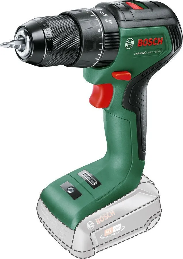 Bosch Universal Impact 18V-60 Κρουστικό Δραπανοκατσάβιδο Μπαταρίας Solo Brushless 18V 06039D7100 - Image 1