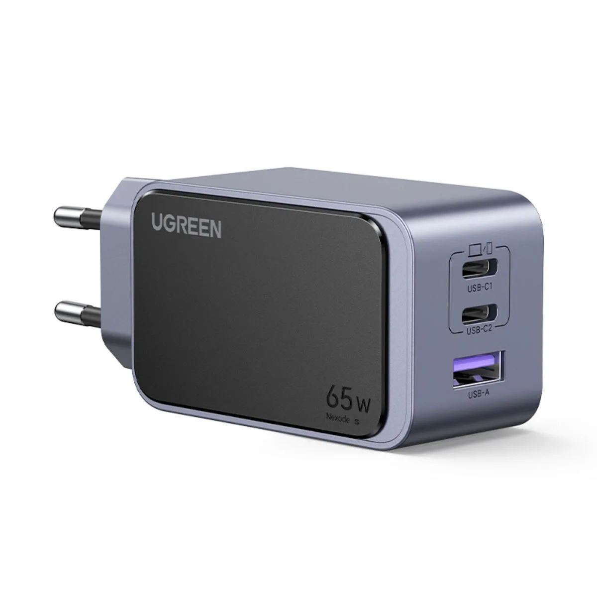 Ugreen Φορτιστής Χωρίς Καλώδιο GaN με Θύρα USB-A και 2 Θύρες USB-C 65W Power Delivery / Quick Charge 3.0 Γκρι (Nexode Air X553) - Image 1