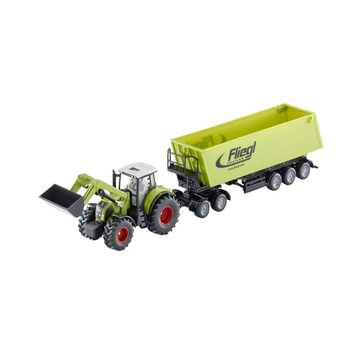 20241011113859_claas_axion_850_metal_tractor_toy_fliegl_trailer_siku_1949 Claas Axion 850 Metal Tractor Toy Fliegl Trailer Siku 1949 - Image 1