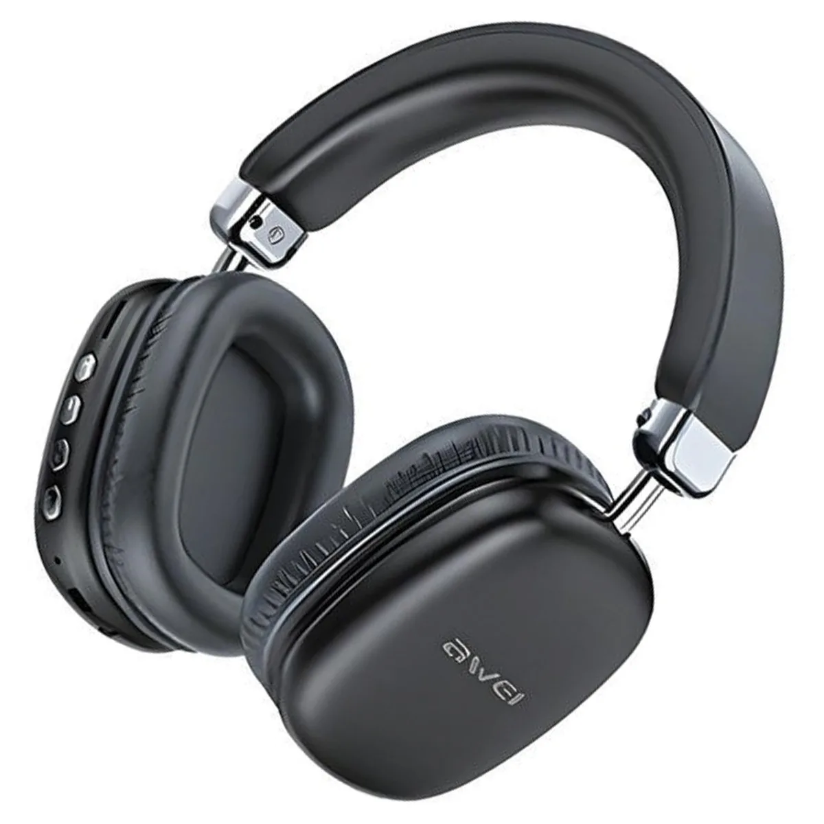 20241023162656_awei_asyrmata_bluetooth_on_ear_akoustika_mayra Awei AT7 Ασύρματα Bluetooth On Ear Ακουστικά με 20 ώρες Λειτουργίας Μαύρα - Image 1