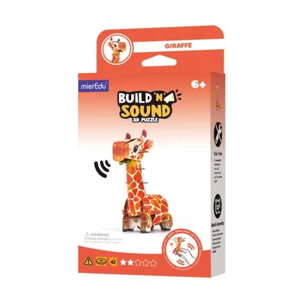 3d Puzzle Sounds Giraffe Build N Sound