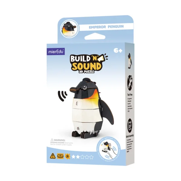 3d Puzzle Sounds Penguin Build N Sound