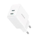 Joyroom Φορτιστής Χωρίς Καλώδιο με 2 Θύρες USB-C 20W Power Delivery / Quick Charge 3.0 Λευκός (JR-TCF12)