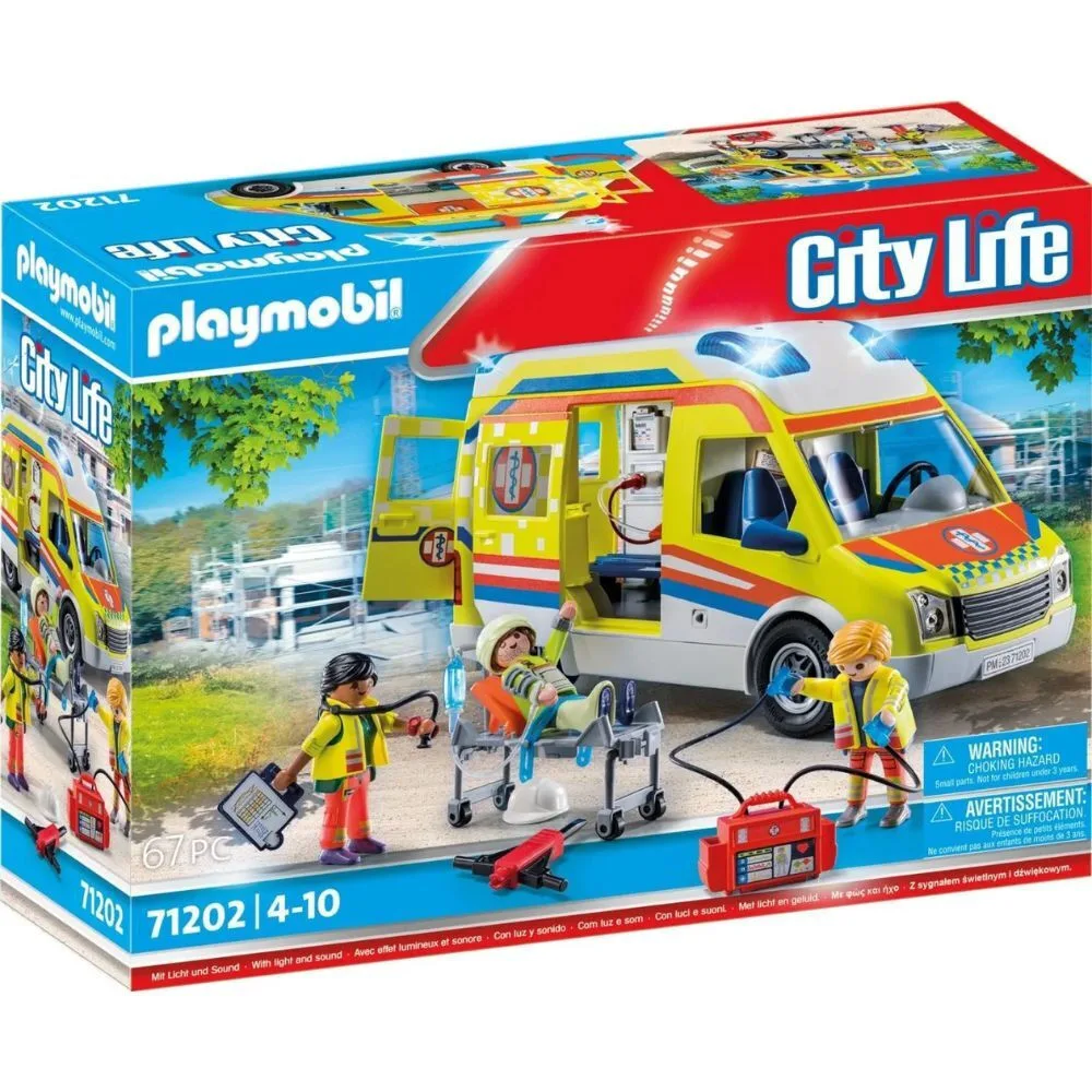 Playmobil City Life Ασθενοφόρο με Διασώστες για 4-10 ετών 71202 - Image 1