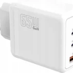 TB Print Φορτιστής Χωρίς Καλώδιο GaN 65W Power Delivery Λευκός (AZTBXUL3USB65WW)