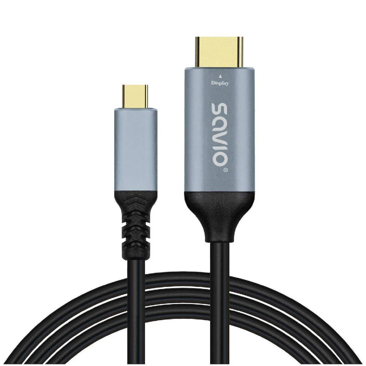 20241121111447_savio_cable_hdmi_male_hdmi_male_3m_asimi Savio Cable HDMI male - HDMI male 3m Ασημί - Image 1