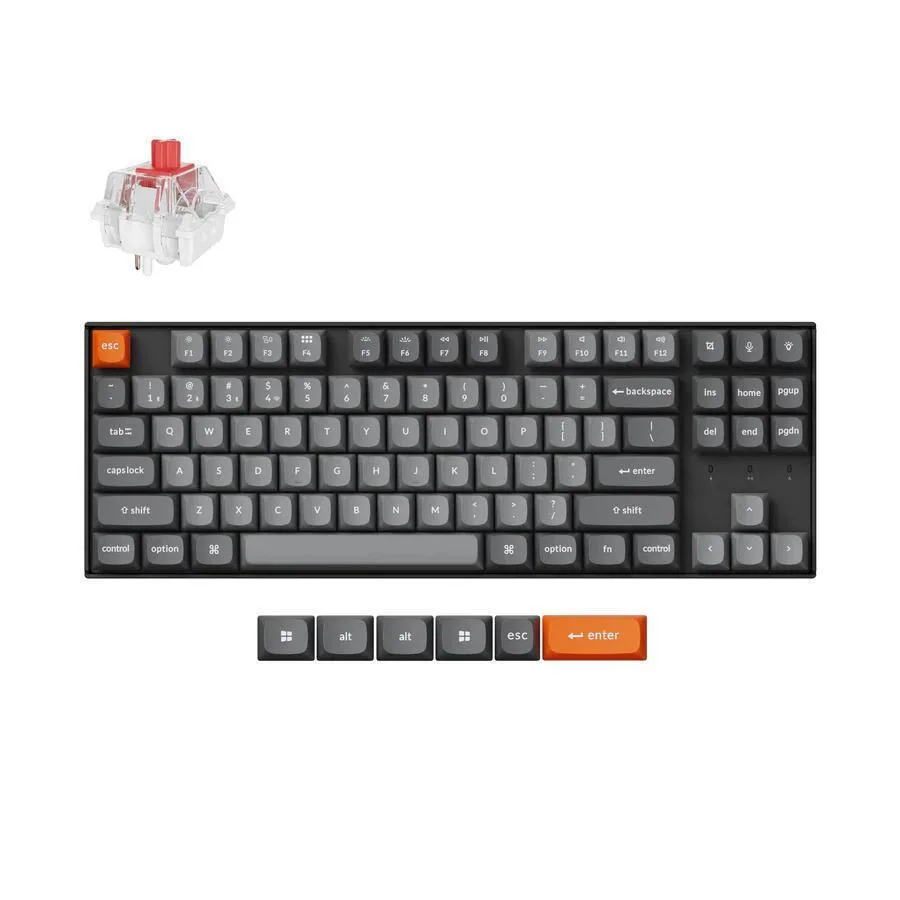 20241125130542_keychron_k8_max_qmk_via_asyrmato_gaming_michaniko_pliktrologio_tenkeyless_me_keychron_super_red_diakoptes_kai_rgb_fotismo_agliko_us Keychron K8 Max QMK/VIA K8M-H1 Ασύρματο Gaming Μηχανικό Πληκτρολόγιο Tenkeyless με Keychron Super Red διακόπτες και RGB φωτισμό (Αγγλικό US) - Image 1