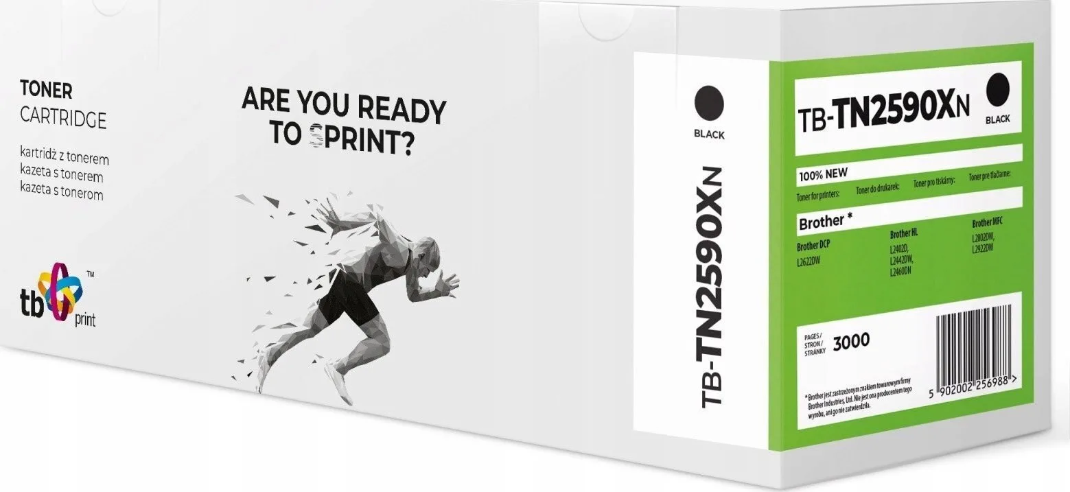TB Print Συμβατό Toner για Laser Εκτυπωτή Brother TN2590XL Μαύρο (TB-TN2590XN) - Image 1