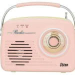 Eltra Luiza Retro Sp-11 Retro Φορητό Ραδιόφωνο Μπαταρίας με USB Ροζ
