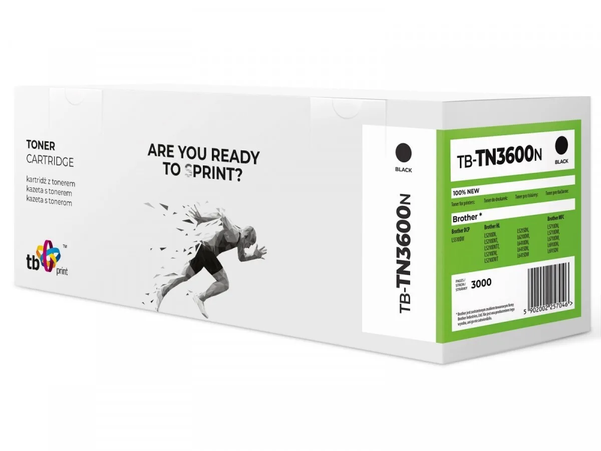 TB Print Συμβατό Toner για Laser Εκτυπωτή Brother TN3600, TB-TN3600N Μαύρο (TB-TN3600N) - Image 1