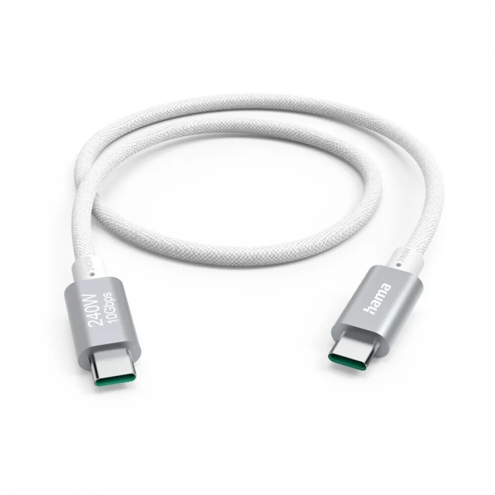 HAMA USB 2.0 Cable USB-C male - USB-C 240W Λευκό 1.5m 00201724 - Image 1