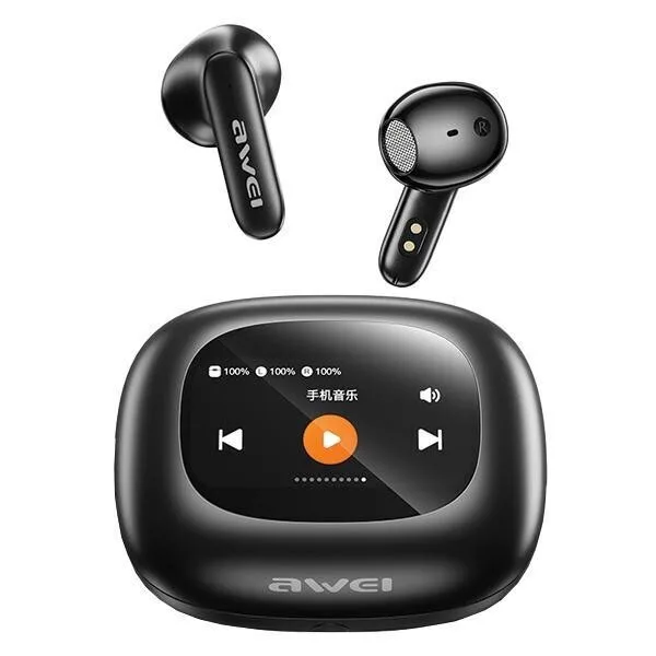 20241211150049_awei_tp97_in_ear_bluetooth_handsfree_akoustika_me_thiki_fortisis_mayra Awei TP97 In-ear Bluetooth Handsfree Ακουστικά με Θήκη Φόρτισης Μαύρα - Image 1