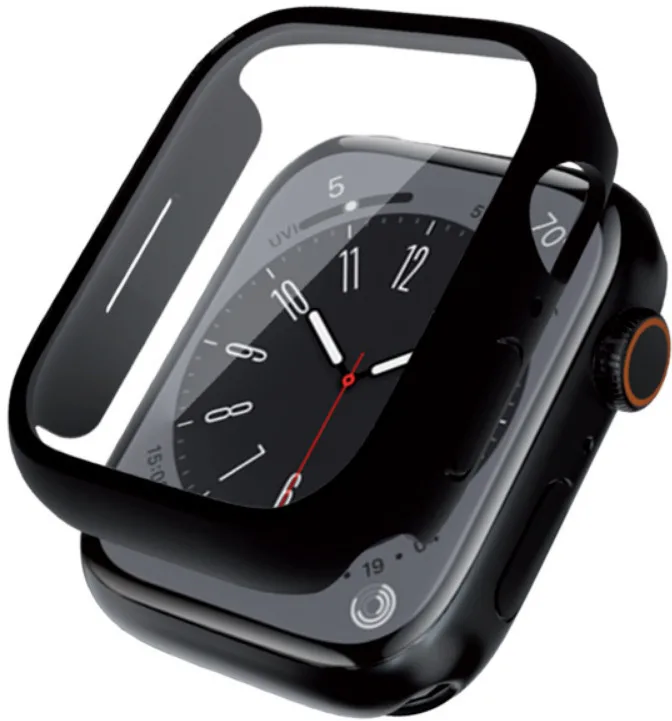 20241218164235_crong_se_mayro_chroma_gia_to_huawei_watch_4 Crong Πλαστική Θήκη με Τζαμάκι σε Μαύρο χρώμα για Huawei Watch 4 - Image 1