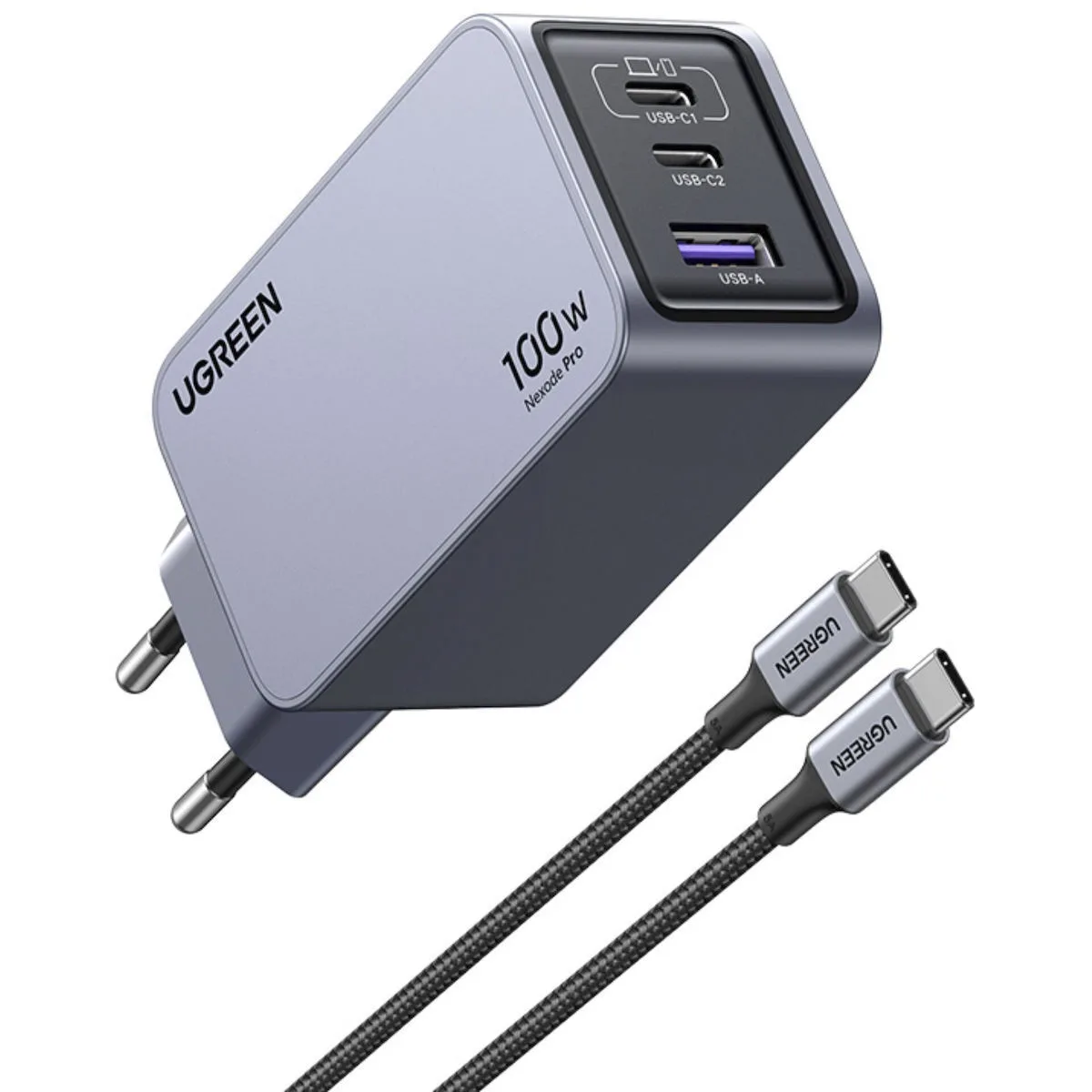 20250207164338_ugreen_fortistis_gan_me_thyra_usb_a_kai_2_thyres_usb_c_kai_kalodio_usb_c_usb_c_100w_power_delivery_quick_charge_4_gri_nexode_pro Ugreen Φορτιστής GaN με Θύρα USB-A και 2 Θύρες USB-C και Καλώδιο USB-C - USB-C 100W Power Delivery / Quick Charge 4+ Γκρι (Nexode Pro) - Image 1
