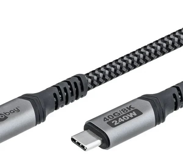 Goobay USB 3.0 Cable USB-C male - USB-C / DisplayPort 240W Γκρι 1.5m 74212
