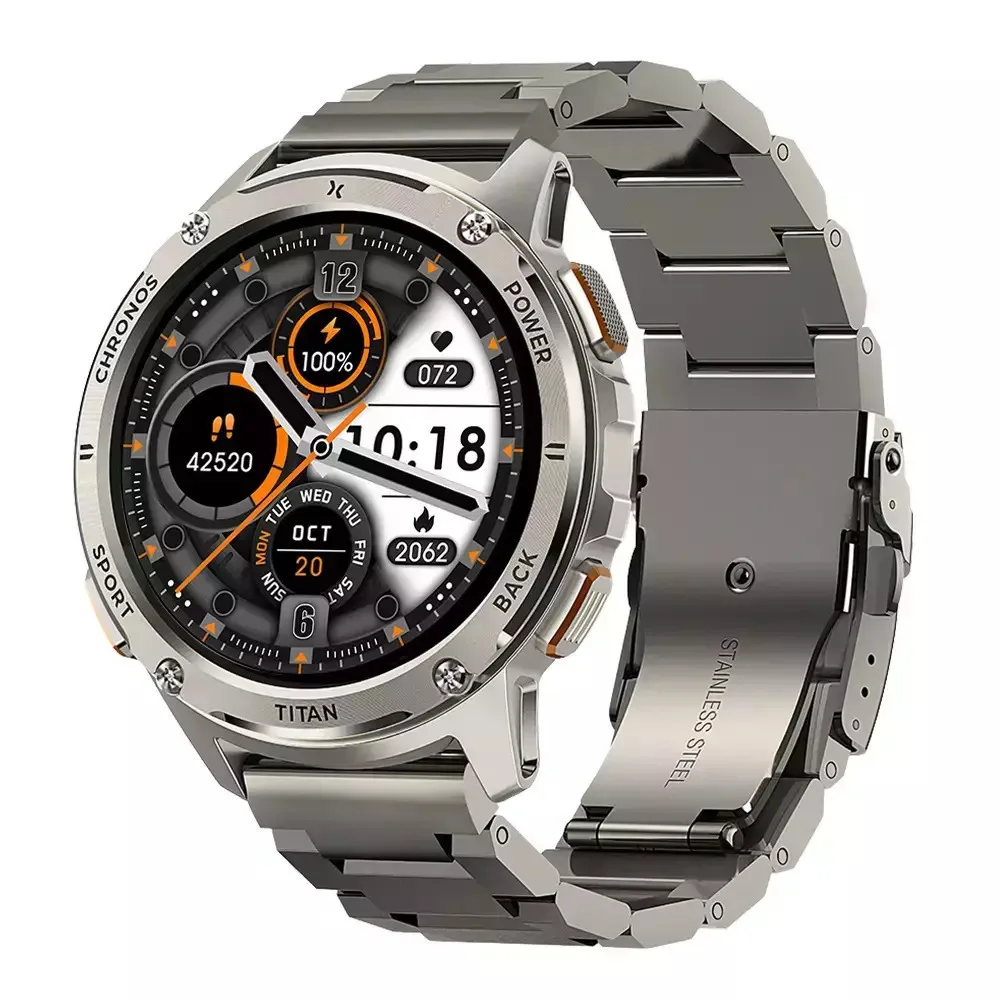 20250217115849_maxcom_fw110_titan_chronos_titanium_smartwatch_asimi MaxCom FW110 Titan Chronos Titanium Smartwatch με SIM και Παλμογράφο (Ασημί) - Image 1