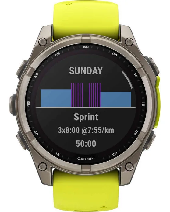 20250218130031_garmin_fenix_8_solar_titanium_47mm_adiavrocho_smartwatch_me_palmografo_sapphire_titanium_with_amp_yellow_graphite_silicone_band Garmin Fenix 8 Solar Titanium 47mm Αδιάβροχο Smartwatch με Παλμογράφο (Sapphire, Titanium With Amp Yellow/Graphite Silicone Band) - Image 1
