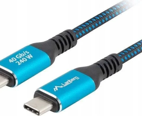Lanberg USB 2.0 Cable USB-C male - USB-C 240W Μαύρο 1.5m