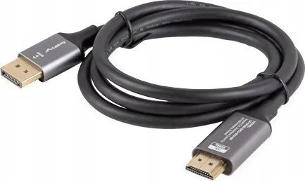 20250311165313_cabb8612 Προσαρμογέας Καλωδίου Lanberg Displayport M > Hdmi M 1,8m 4k Μαύρο-ασημί - Image 1