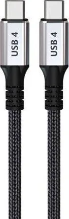 20250313162320_7973e281 TB Print Braided Thunderbolt 4 Cable 100W Μαύρο 2m (AKTBXIACCTB200B) - Image 1