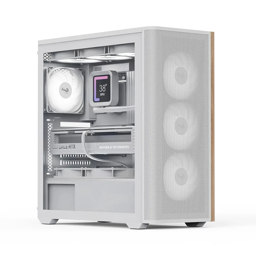 Aerocool D501A V2 Gaming Midi Tower Κουτί Υπολογιστή με Πλαϊνό Παράθυρο και RGB Φωτισμό Μαύρο - Image 1