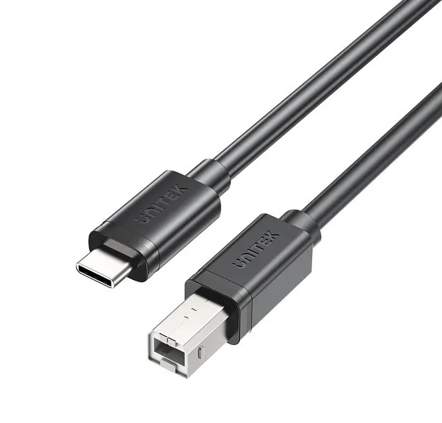20250321170136_unitek_usb_2_0_cable_usb_c_male_usb_b_mayro_5m_c14140abk_5m Unitek USB 2.0 Cable USB-C male - USB-B Μαύρο 5m C14140ABK-5M - Image 1