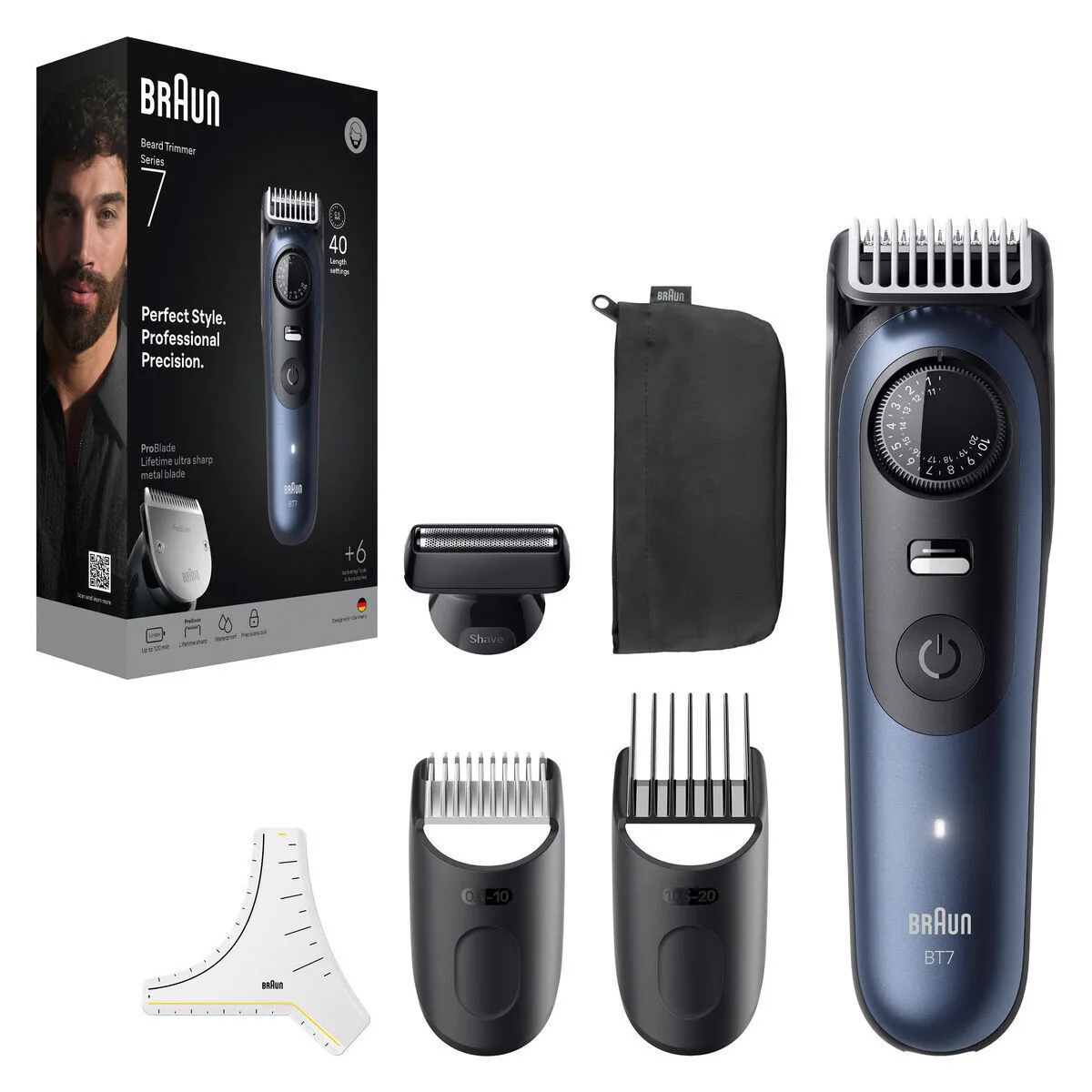 20250327162558_braun_s7_essential_koureytiki_michani_bt7520 Braun Series 7 Επαναφορτιζόμενη Κουρευτική Μηχανή Μπλε BT7520 - Image 1