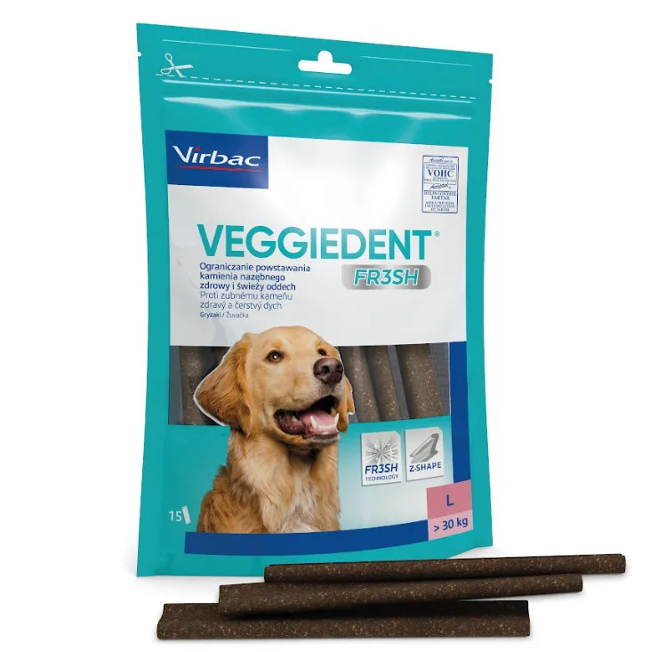 20250404162801_virbac_veggiedent_fresh_odontiki_lichoudia_skylou_kata_tis_kakosmias_15tmch Virbac Veggiedent Fresh Λιχουδιά για Σκύλους κατά της Πέτρας & Πλάκας 15τμχ - Image 1