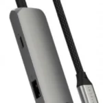 Satechi 4-in-1 Slim Multiport Adapter USB-C Docking Station με HDMI 4K PD Γκρι