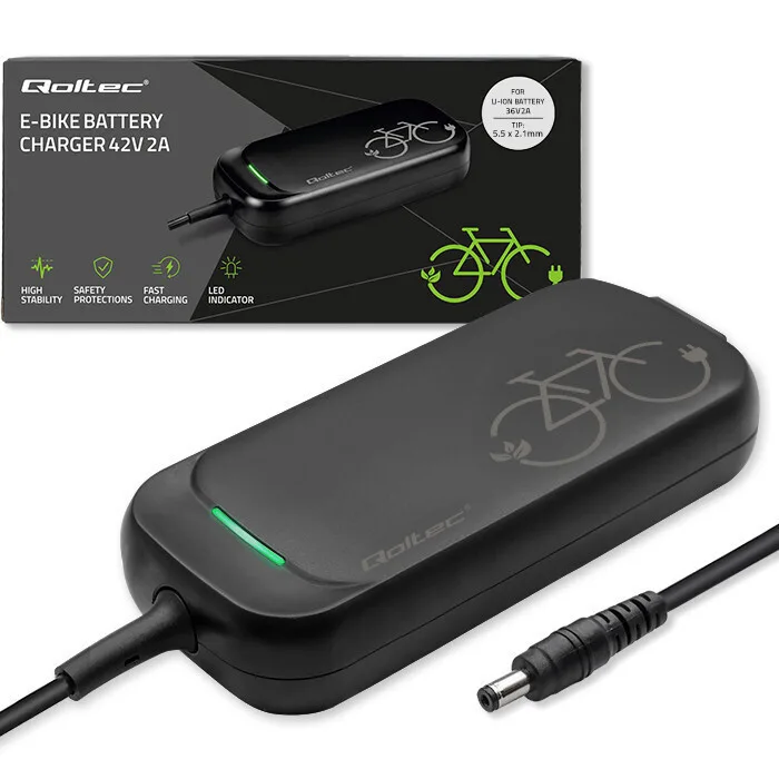 Φορτιστής E-bike 36v 42v 2a 5.5*2.1 Qoltec - Image 1