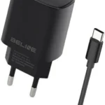 Beline Φορτιστής με Θύρα USB-C και Καλώδιο USB-C - USB-C 20W Power Delivery Μαύρος (U03)