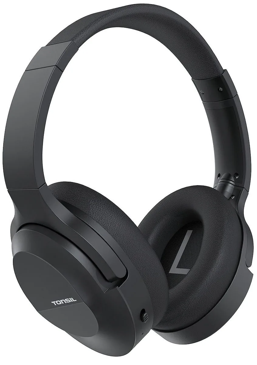 Tonsil Ασύρματα Bluetooth Over Ear Ακουστικά με 20 ώρες Λειτουργίας Μαύρα - Image 1