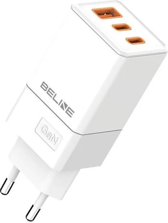 20250508151732_beline_fortistis_choris_kalodio_gan_me_thyra_usb_a_kai_2_thyres_usb_c_65w_power_delivery_quick_charge_3_0_leykos_bln3cw65 Beline Φορτιστής Χωρίς Καλώδιο GaN με Θύρα USB-A και 2 Θύρες USB-C 65W Power Delivery / Quick Charge 3.0 Λευκός (BLN3CW65) - Image 1