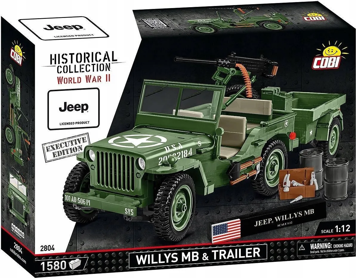 Cobi Τουβλάκια Willys MB Trailer Executive Edition για 7+ Ετών 1580τμχ - Image 1