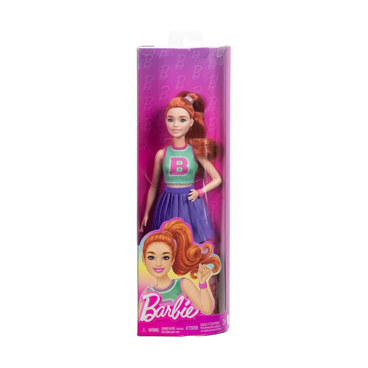 20250514160046_mattel_barbie_fashionistas_232_ginger_hair_freckles_doll_hyt90 Mattel Barbie Fashionistas #232 Ginger Hair Freckles Doll Hyt90 - Image 1