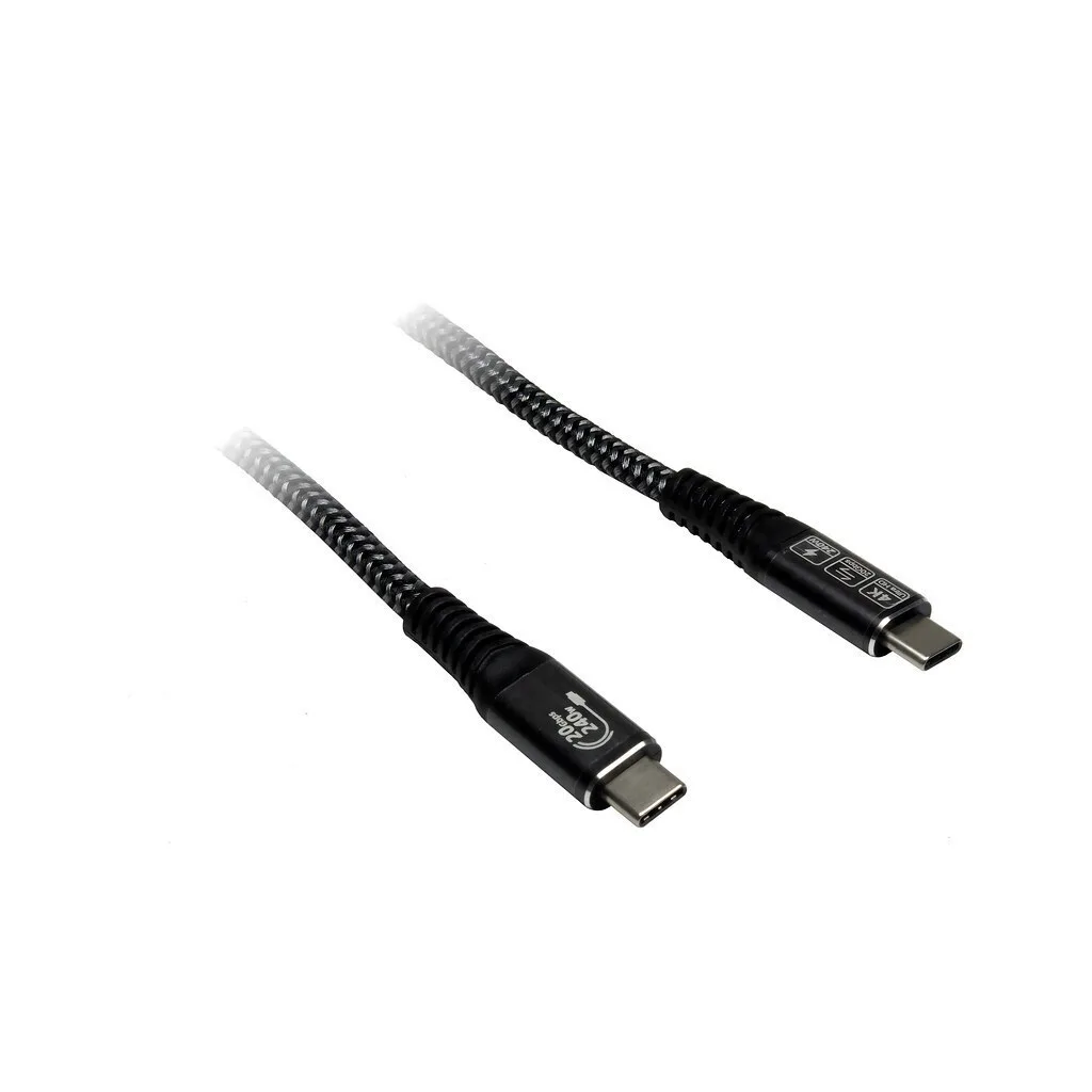 20250528124140_inter_tech_usb_2_0_cable_usb_c_male_usb_c_240w_mayro_3m Inter-Tech USB 2.0 Cable USB-C male - USB-C 240W PD Μαύρο 3m - Image 1